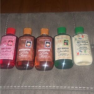 🎄🧴4 Holiday Bath & Body Works Body Wash & 1 Lotion 🎄🧴🌲